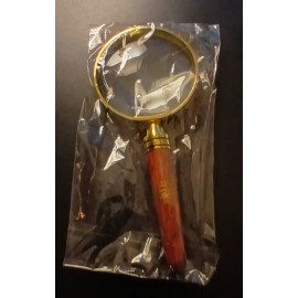 Franklin Mint Brass and Wood Magnifying Glass.