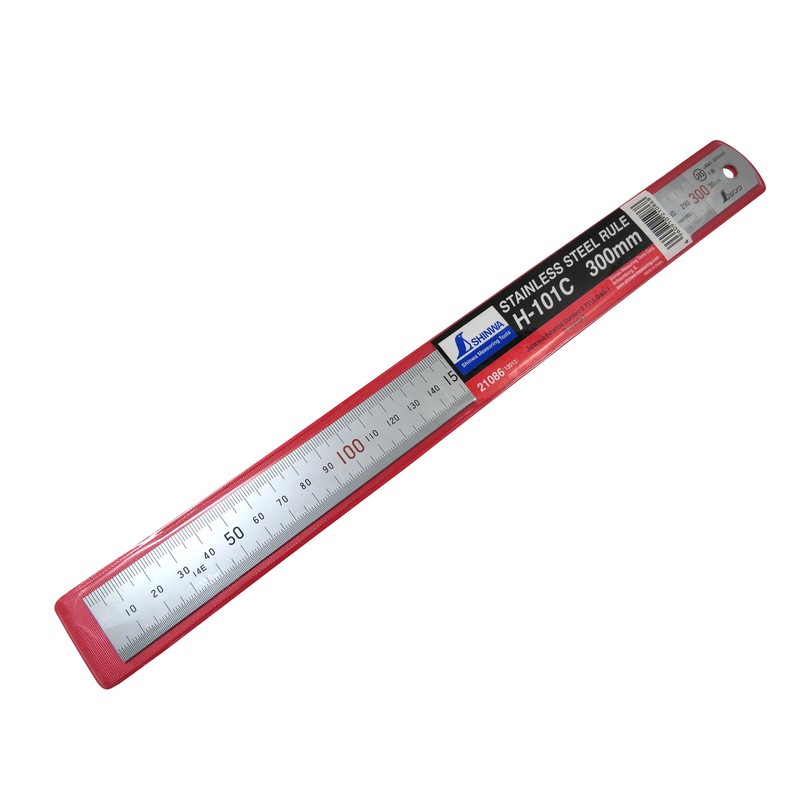 Shinwa H101-C 300 mm Rigid "Zero Glare" Metric Machinist Ruler/Rule