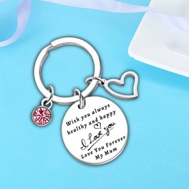 Nimteve Mum Gifts Mum Keyring from Daughter Son Never Forget That I Love You Mom Mummy Mothers Birthday Christmas Gifts Women Keychain For Mum Key ring keychain