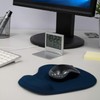 TRIXES Komfort Mauspad mit Handgelenkauflage - Blaue Mausmatte für Computer,