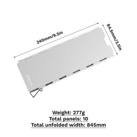 Fire-Maple FMW-510 Windscreen Folding Camping Stove Wind Shield - Gas Stove Windshield 10 Plates for Camping, Picnic, Hiking Cooker