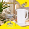 2PCS/SET 2 Quart/64oz Mixing Pitcher with Adjustable Plunger & Lid