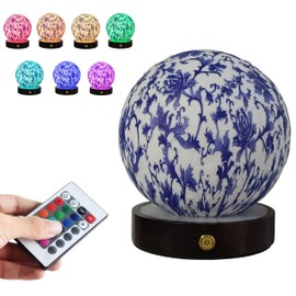 CXTVOVZSSY 3D Night Light with 16 Color, 4.7 in Bedroom LED Moon Lamp with Remote, Wooden Base Sleep Light for Adults Kids Birthday Christmas Meditation Gifts