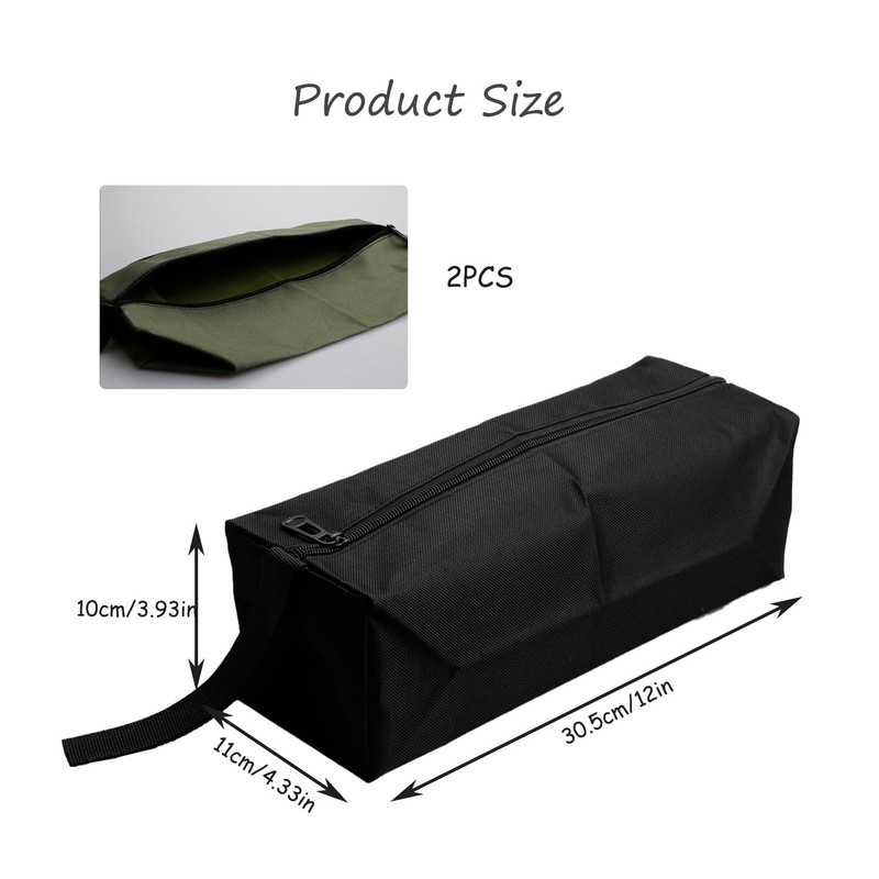 Rumyve2pcs Multi-Purpose Zipper Small Tool Bag,Waterproof Tool Bag Zipper Tool