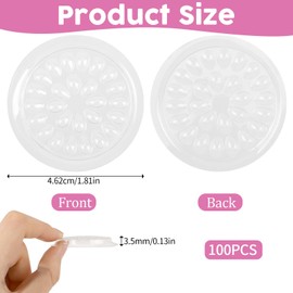 Lash Trays, Lash Trays for Extensions 100Pcs Lash Glue Holder, Disposable Plastic False Eyelashes Holders Plastic Eyelash Pads for Extensions Eyelashes Glue Pallet Pad(Transparent)