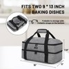 MIER Insulated Casserole Carrier Fits 9"x13" Baking Dishes/Foil Pans, Double