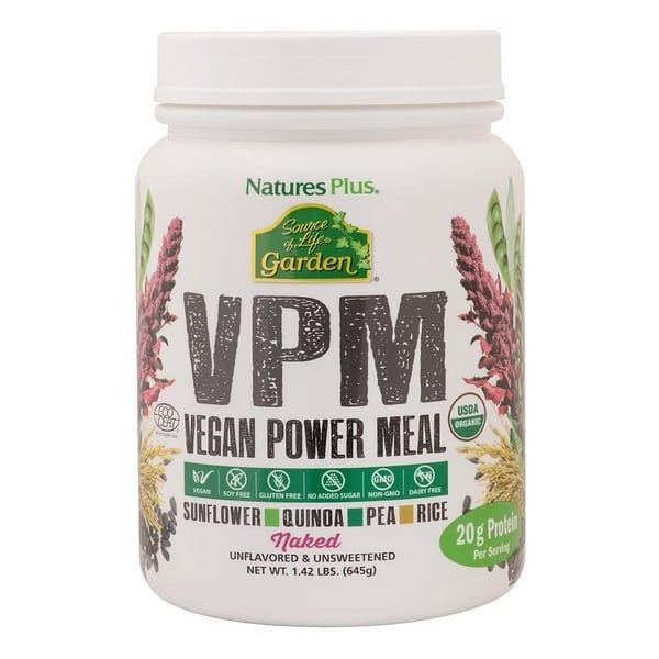 Nature's Plus Source of Life Garden VPM Vegan Power Meal Naked 645 g