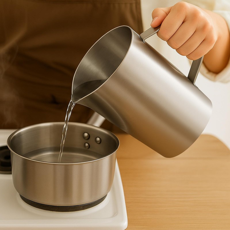 Stainless Steel Measuring Cup with Handle and Pour Lip, 2000ml