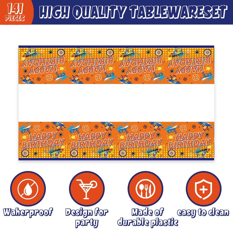 141Pcs Dart War Parties,Dart War Party Tableware Party Disposable Dinnerware