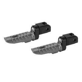 Front Footrests, Motorcycle Aluminium Alloy Foot Pegs Pedal Replacement Part for MV AGUSTA Brutale 800 RR RR SCS Rosso (Grey)