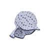Sterntaler Boys Peaked Cap with Neck Protection, blue