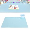 Silicone Painting Mat with Water Cup Washable Protruding Scale Line