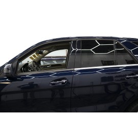 Matte Smoked Chrome Effect- Mid Smoke Stealth Tint Chrome Delete Roll Professional Grade Luxe LightWrap Vinyl Tint with Air Release, Kit Includes Squeegee (2 in x 75 ft)