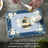 CounterArt Beautiful Bee 3mm Tempered Glass Cutting Board 10” x