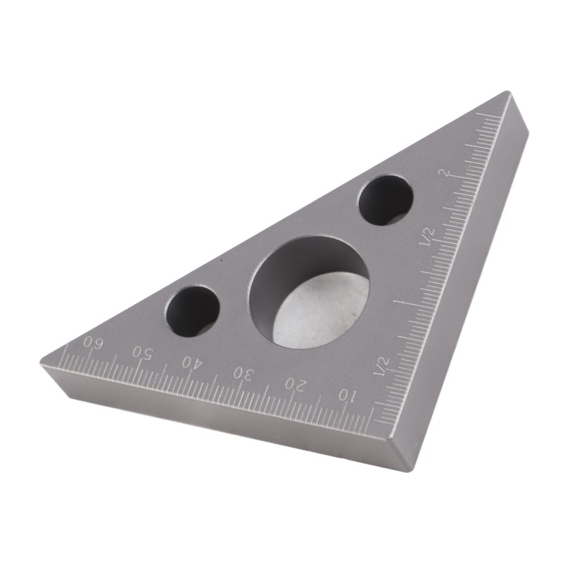 45/90 Degrees Matte Aluminum Alloy Mini Right Angle Ruler Woodworking