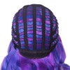 ColorGround Long Curly Cosplay Wig with 2 Ponytails(Dark Blue/Dark Purple)
