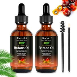 2Pack Batana Oil for Hair Growth, Natural Unrefined Batana Oil for Hair Growth, Nourish Scalp and Reduce Hair Loss Hair Oils, Essential Oils for Eyelashes, Eyebrows, Face, Skin Care, Body Massage