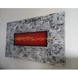 Cuadro Decorativo Moderno Pintura en lienzo canva ABSTRACTO GRIS Pintado a Mano cuadro para decoración de hogar Cuadro de Pared para la decoración de 