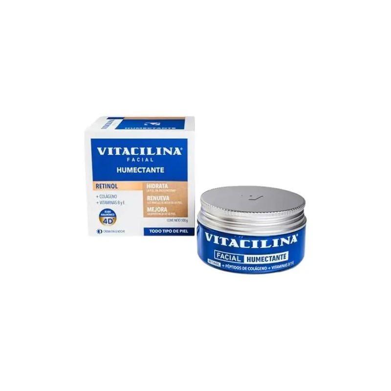 Vitacilina Crema Facial Humectante Retinol Uso Día Noche 100