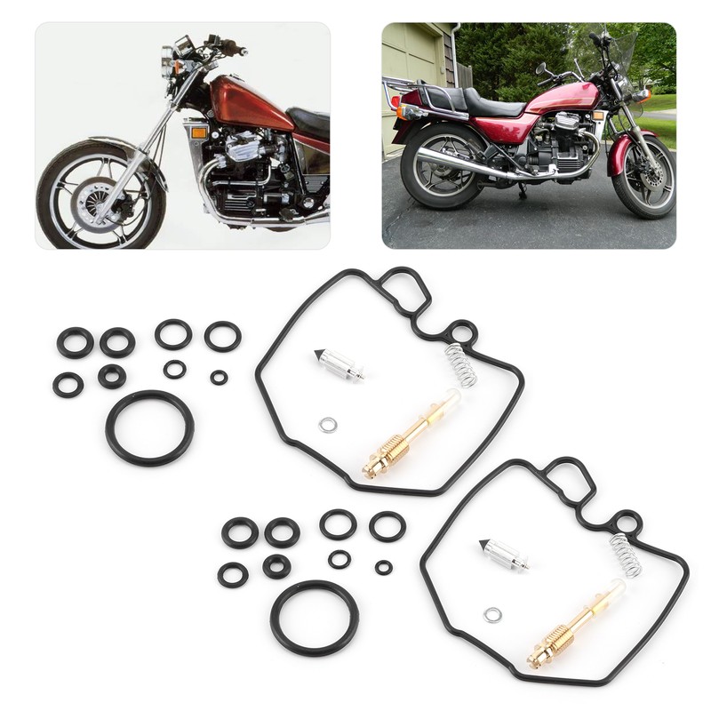 2 Sets Motorcycle Overhaul Carburetor Rebuild Kit Fit for Honda