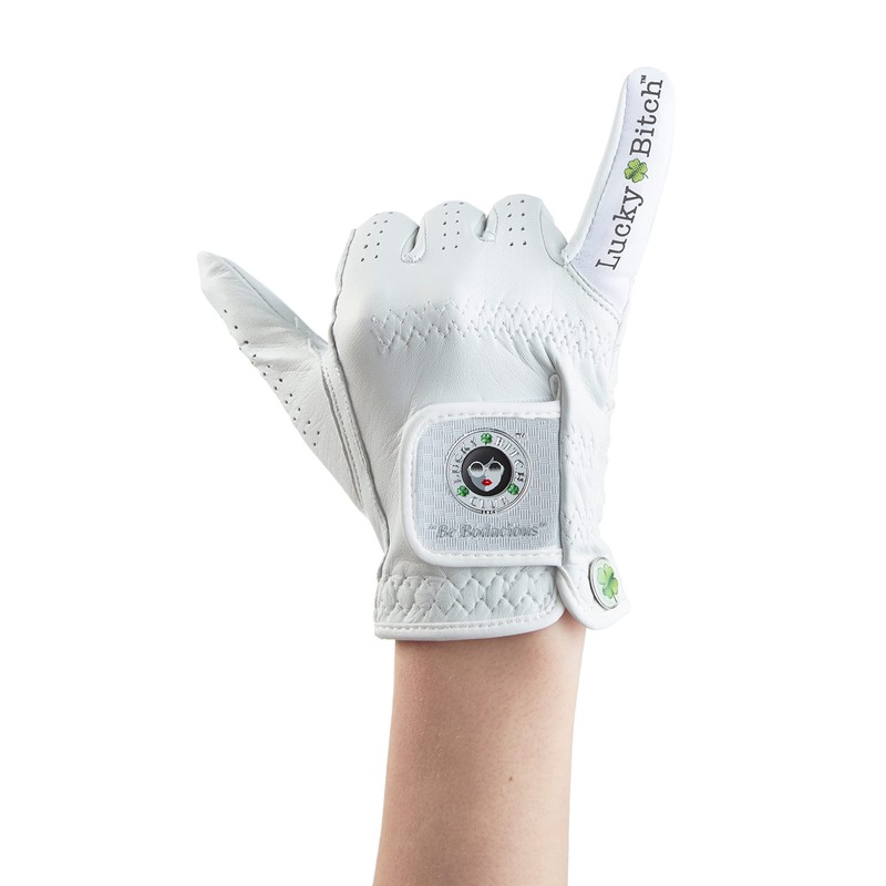 Nice Shot “Lucky B Club” Ladies Premium White Cabretta Leather