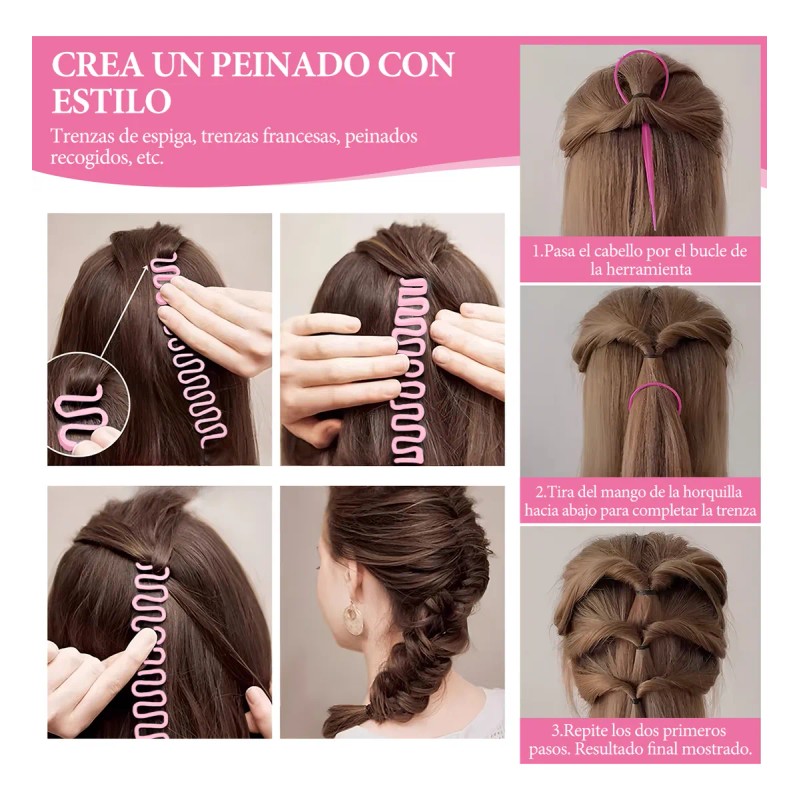 Kit 46pz Peine De Masaje De Cepillo Adecuado Cabello Rizad