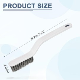 uxcell Crevice Cleaning Brush with Tweezer, Hard Bristle Gap Brush for Tidying Narrow Space, Deep Cleaning Supplies for Kitchen Sink, Toilet, Bathroom, Bathtub, Home, Window, White