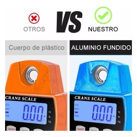 Fnbrli Báscula Industrial Lcd Digital Portátil Para Colgar 500 Kg