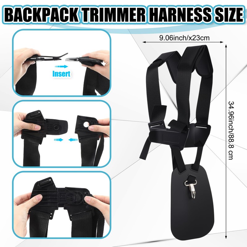 Threlaco 2 Pcs Black Comfort Padded Double Shoulder Strap Padded
