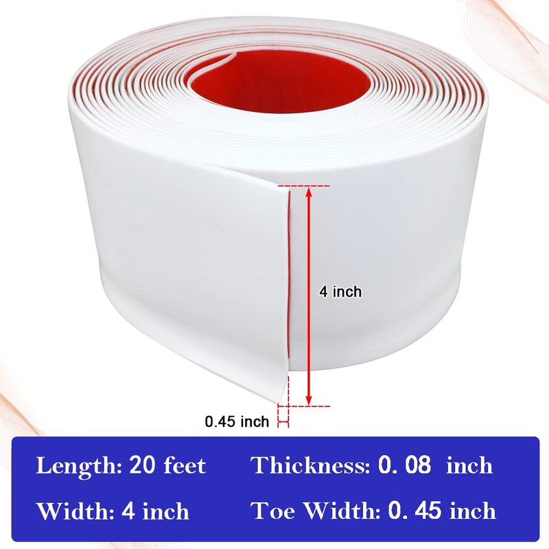 LSGCQ Flexible Baseboard Molding Trim 4 Inch x 20 Feet