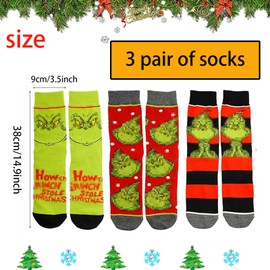 KWHSUN 3 Pairs Christmas Socks Anime Pattern Socks, other