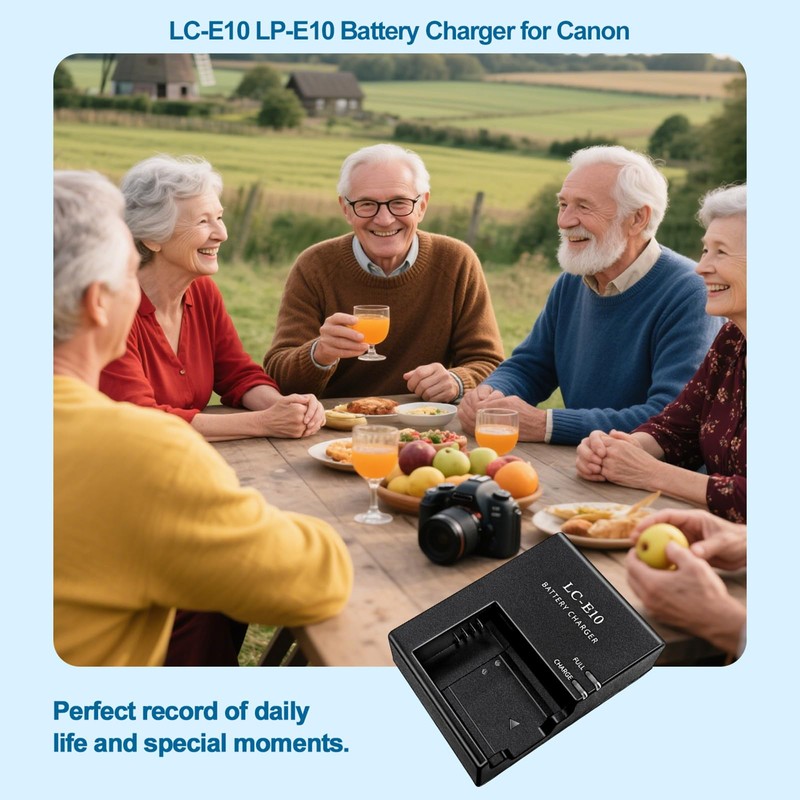 Camulti LC-E10 E10C E10E Battery Charger Fast Charging for Canon