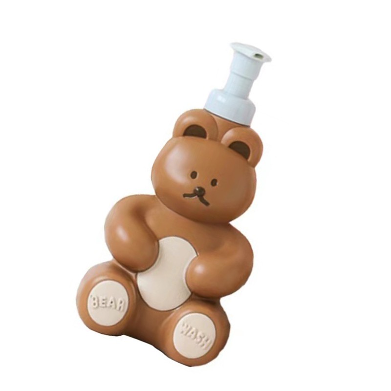 Foam Pump Bottle Cute Bear Shape Large Capacity Foaming Soap
