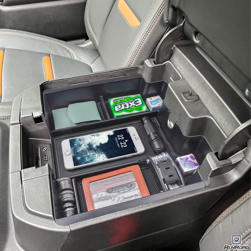 RUNROAD Center Console Organizer Tray Compatible with 2019-2022 Chevy Silverado