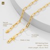 Amberta Women's Paper Clip Necklace 925 Sterling Silver, Sterling Silver