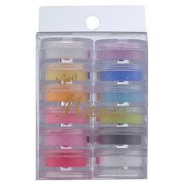 Mirage Color Powder, N/WP, CP 0.1 oz (3.5 g), Set of 12 Colors, Plenty of Small Glitter Colors