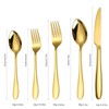 A · HOUSEWARE Gold Silverware Set for 8 People Stainless