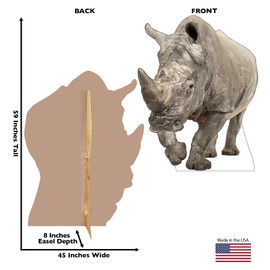 Cardboard People White Rhinoceros Life Size Cardboard Cutout Standup