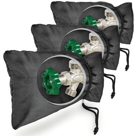 Home Intuition Outdoor Faucet Cover Sock Freeze Protector - Weatherproof Insulation, Easy Installation - Frost Guard, UV Protection - Winterize, Cold Weather, Durable - Universal Fit, Premium Quality