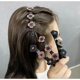 Set of 3, Four Leaf Clover Rhinestone Hair Clip, Hair Clip, Tightly Curled, Hair Clip, Barrette, Stylish, Korean Style, Solid, Hair Accessory, Simple, Simple, Adult, Stylish, Commuting to Work or