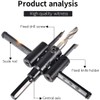 HOHXEN Adjustable Rotary Burr with Twist Drill Bit [Diameter: 30mm-120mm]