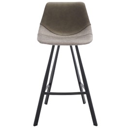 Safavieh Home Collection Granger Grey Faux Leather/Black 26-inch Counter Stool