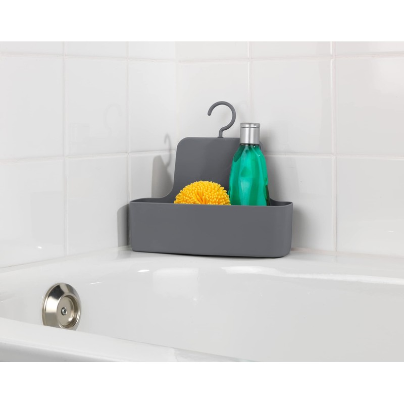 WENKO Barcelona Shower Caddy with Shelf, Moveable Hook, Hanging on