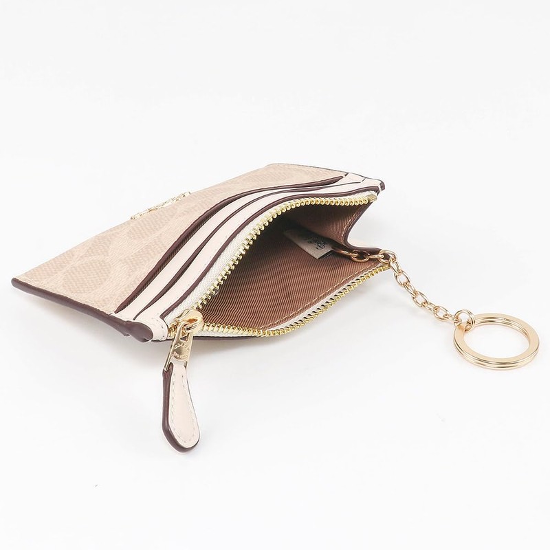 Coach CW870-IMXDM Women's Coin Purse, beige