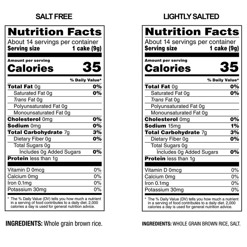 Quaker Large Rice Cakes, Gluten Free, Lightly Salted + Salt