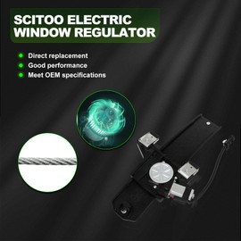 SCITOO Rear Right Power Window Regulator with Motor Fit for 2006-2010 for Chrysler PT Cruiser,751-617