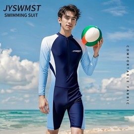 Men's Summer Quick-Dry Sun-Protective Short-Sleeve Surf Swimwear Set 9051 Long Sleeve + XL 3ea