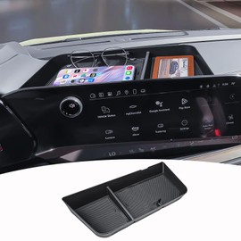 RUNROAD Dashboard Storage Organizer Tray Compatible with 2025 2026 Chevy Suburban Tahoe Accessories, Behind Screen Center Console Display Armrest Storage Tray (Only Fit 17.7-inch Touch Screen)