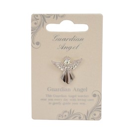 Guardian Angel Silver Coloured Angel Pin With Gem Stone Sentimental Gift Idea