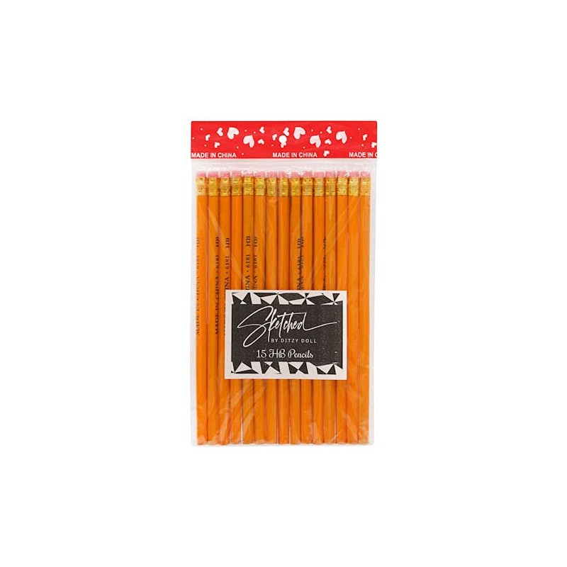 HB Pencils - Pack of 15 - Kids Adults Office